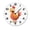 FFclock064, variant on ZXCXRQFa Silent Clocks Cute Farm Animal Chicken Silent Wall Clock Round - Non-Ticking Desk Clock Battery Operated Quiet Decorative for Living Room Home Office School Kitchen (10In)