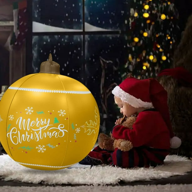 Adornos navideños inflables | Decoraciones navideñas para exteriores, patio y terraza | Globos inflables festivos para jardín y césped