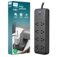 thumbnail image 1 of Regleta de alimentación con protector contra sobretensiones Philips EZfit de 8 salidas, color negro, 1 of 7