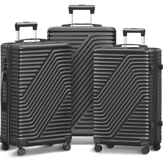 Ginza Travel Lightweight 3 Piece Hard Shell Luggage Set with