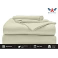 thumbnail image 2 of Split Head King Sheets Sets for Adjustable Bed - 1000-Thread Count 100% Egyptian Cotton - 4-PC Set - 19" Deep Pockets - FlexTop King 36" Split, Ivory Solid, 2 of 7