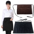 thumbnail image 6 of Douhoow Kitchen Cleaning Apron Half Waist Apron Bar Pub Cafe Server Waiter Waitress Apron Pinafore, 6 of 6