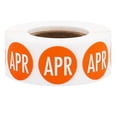 thumbnail image 1 of Autocollants "April" Orange Mois de l'Année 0.75 Pouces Pouce Rond Lot de 500, 1 of 2