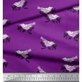 thumbnail image 3 of Soimoi Poly Georgette Fabric Branch & Bird Block Print Fabric by Yard 52 Inch Wide, 3 of 3