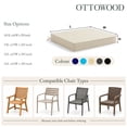 thumbnail image 6 of Outdoor Chair Cushions Set of 4, Waterproof & Fade Resistant Seat Cushion for Patio Furniture - 18.5 x 16 x 2 Inch Chair Pads with Ties and Hidden Zipper, Beige, 6 of 9