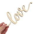 thumbnail image 3 of Toyvian Beige Unfinished Love Letter Wood Cutout for Wall Decoration, 3 of 6