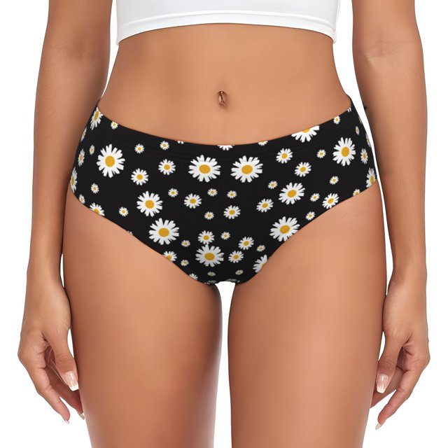 Fotbe Daisy Calzones Estampados para Mujer – Ropa Interior de Algodón, Cómoda, Suave y Elástica-X-Large