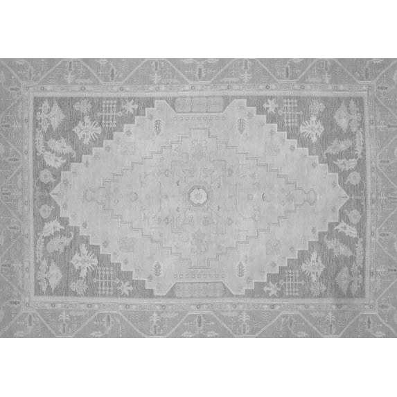 Ahgly Company Indoor Rectangle Oriental Gray Modern Area Rugs, 4' x 6'