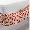 thumbnail image 2 of Ice Cream Bed Skirt, Taste of Summer Theme Chocolate and Fruity Flavor Cherries Circle Sprinkles, Elastic Bedskirt Dust Ruffle Wrap Around for Bedding Decor, 4 Sizes, Multicolor, by Ambesonne, 2 of 2