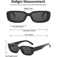 thumbnail image 4 of Gafas de sol rectangulares para mujer, gafas de sol de moda retro UV, 4 of 5