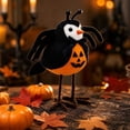 thumbnail image 4 of Halloween Bird Fall Decor, Spooky Plush Bird Decoration Standing Bird Figurine Tabletop Tiered Tray Decor Home Rustic Farmhouse Gifts, 4 of 6