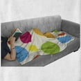 thumbnail image 6 of Abstract Soft Flannel Fleece Throw Blanket, Colorful Dots Circular Disc Shaped Round Forms Kids Nursery Graphic Print, Cozy Plush for Indoor and Outdoor Use, 50" x 70", Multicolor, by Ambesonne, 6 of 6
