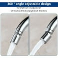 thumbnail image 4 of Dinheiro Pack de 2 aireadores de grifo de cocina giratorios de 360°, boquilla de ahorro de agua para baño, aireador de grifo para grifos con rosca externa M22 o rosca interna M24, 4 of 5