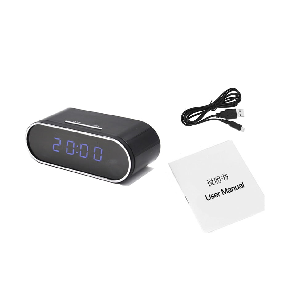 Camera Clock 1080P Full HD WiFi Cam with Night Vision 120° View Motion Detection Remote Live View on Phone, for Home Security & Indoor Monitoring