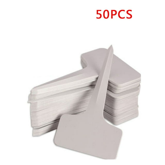 50Pcs/100Pcs 6X10cm Plastic Plant T-Type Tags Markers Nursery Garden Labels