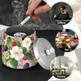 thumbnail image 4 of Yayeee Ashtray with Lid for Cigarette Smokeless Stainless Steel Home Ash Holder, Pink Raspberries, 4 of 7