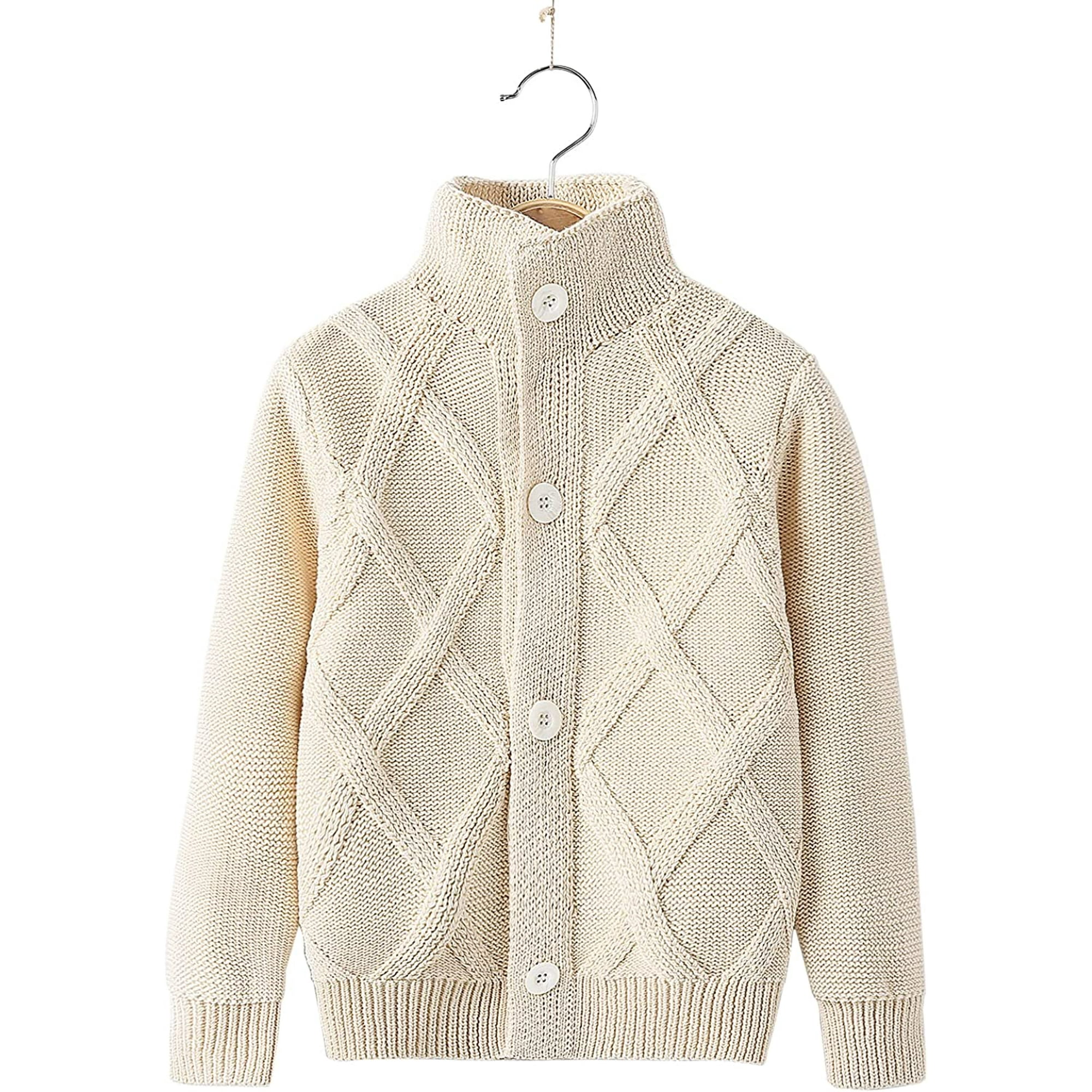 Hengyun1 Baby Knitted Sweater Girl Soft Outfits Toddler Knitted Sweaters Boy Winter Cardigan Kid Long Sleeve For Infant Size xl
