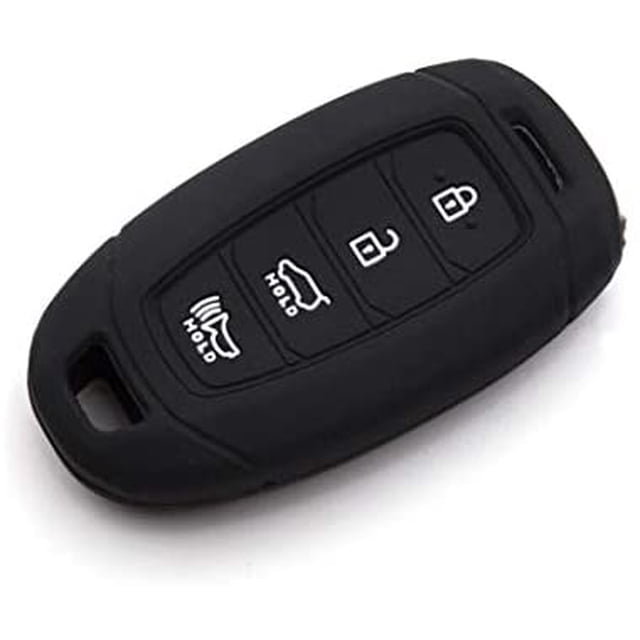 LIGHTKOREA 4 Button Silicone fob Remote Smart Key Case Protector Cover Accessories Compatible with Hyundai 2018 2019