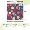 thumbnail image 2 of Christmas entertaining essential tablecloth 34x34 square, features elastic edges and wrinkle-resistant spandex fabric for stress-free hosting, 2 of 6