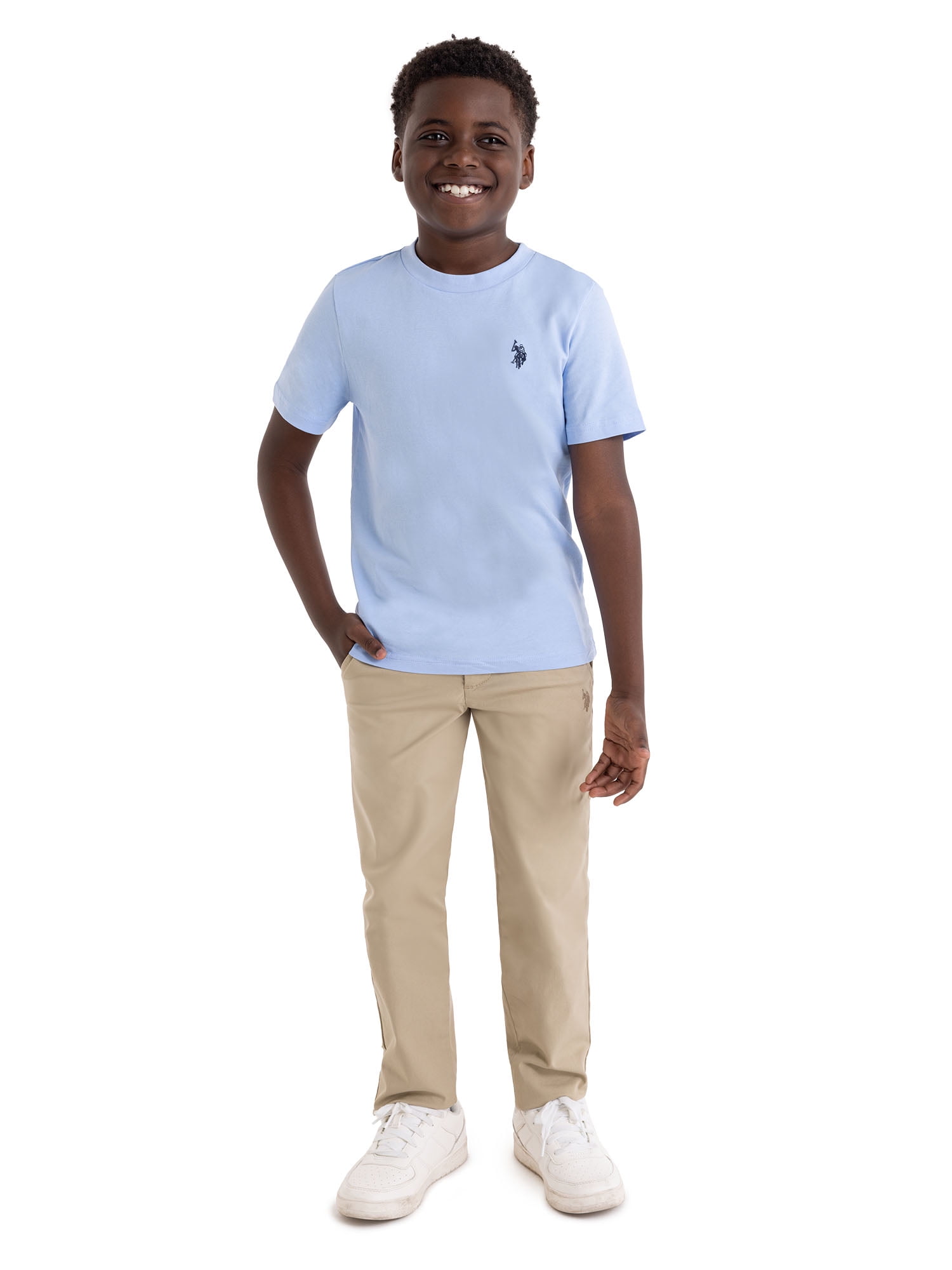 U.S. Polo Assn. Boys Crewneck T-shirt, Sizes 4-18