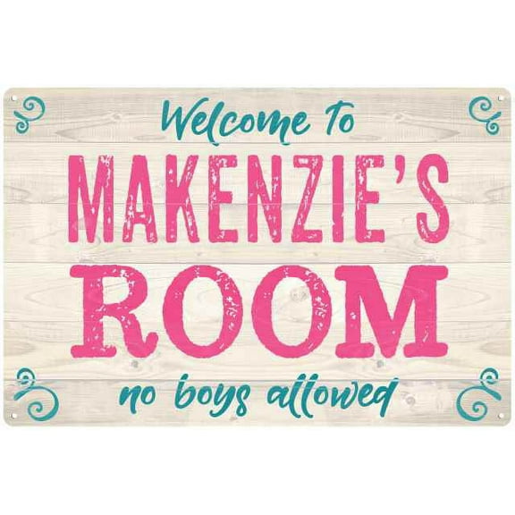 MAKENZIE'S Room Kids Bedroom Sign Gift 8x12 Metal Sign 108120089296