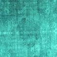 thumbnail image 1 of Ahgly Company Machine Washable Indoor Square Persian Turquoise Blue Bohemian Area Rugs, 4' Square, 1 of 4