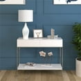 thumbnail image 4 of Henn&Hart 14" White Porcelain/Fabric Table Lamp, 4 of 9
