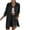 Black, variant on ShomPort 3/4 Sleeve Shacket Jackets for Women Fall Casual Lapel Button Down Shirts Long Fashion Blouses