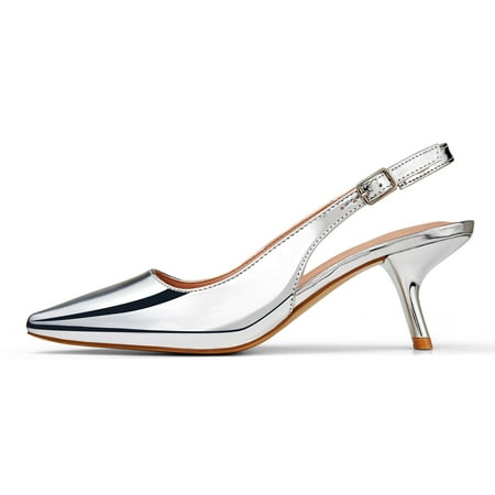 Slingback Kitten Heel for Women Pointed Toe Comfortable Formal Party Wedding Dress Pumps Shoes
