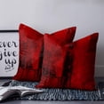 thumbnail image 2 of 14x14 Pillow Covers Set of 2, Red Throw Pillow Covers Decorative Couch Cushion Case, Retro Oil Painting Modern Abstract Art Aesthetics Microfiber Square Pillowcases for Bedroom Car Living Room, 2 of 7