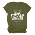 thumbnail image 1 of TSADFHJI T-Shirts pour Femmes Coupe Ample Décontractée Impression de Noël Col Rond Manches Courtes Tunique Blouse m Vert, 1 of 3