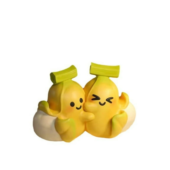 Adorable Hugging Banana Book Ends, Creative Bookends, Resin Office Desk Accessories, Book Ends for Shelves