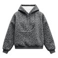 thumbnail image 5 of Kangaroo Pouch Hoodie Comfy Kangaroo Pouch Sweatshirts Fuzzy Fleece Kitten Cat Puppy Holder Pet Carrier Pullover Sweatshirts Cat Pouch Hoodie for Women, 5 of 6