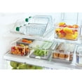 thumbnail image 7 of iDesign Crisp BPA-Free Plastic Stackable Refrigerator Square Storage Bin, Clear, 6.32" x 6.32" x 3.76", 7 of 7