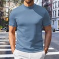 thumbnail image 2 of Dagaeig Mock Neck T Shirts for Men Short Sleeve Mock Turtleneck Slim Fit Gym Lightweight Summer Golf Pullover Tops Undershirt, 2 of 3