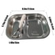thumbnail image 3 of Bandeja de Acero Inoxidable 304 con 2 Compartimentos para Servir, Ideal para Camping, Aperitivos, Postres, Barbacoa de Metal., 3 of 7