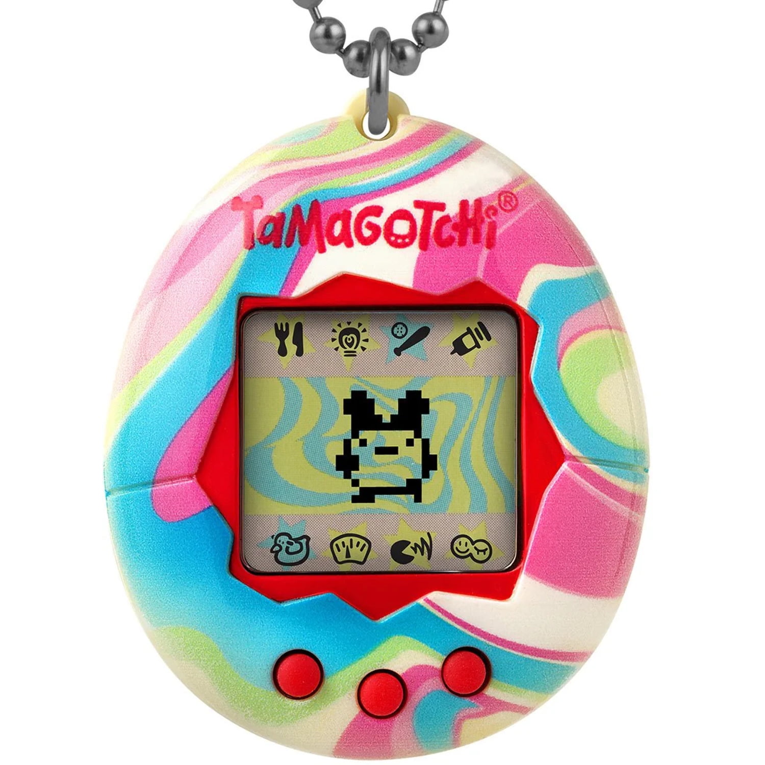 Tamagotchi 20th Anniversary Mini Pink Virtual Pet Toy with Key