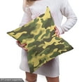 thumbnail image 4 of Ambesonne Khaki Fabric by the Yard Upholstery, Repeating Camouflage Spots, 3 Yards, Army Green Yellow, 4 of 4