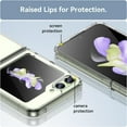 thumbnail image 2 of Dteck for Samsung Galaxy Z Flip 5 Case with Small Screen Protector & Camera Lens Protector, Anti-Yellowing Crystal Clear Shockproof Phone Case for Samsung Galaxy Z Flip5 5G, Transparent, 2 of 5