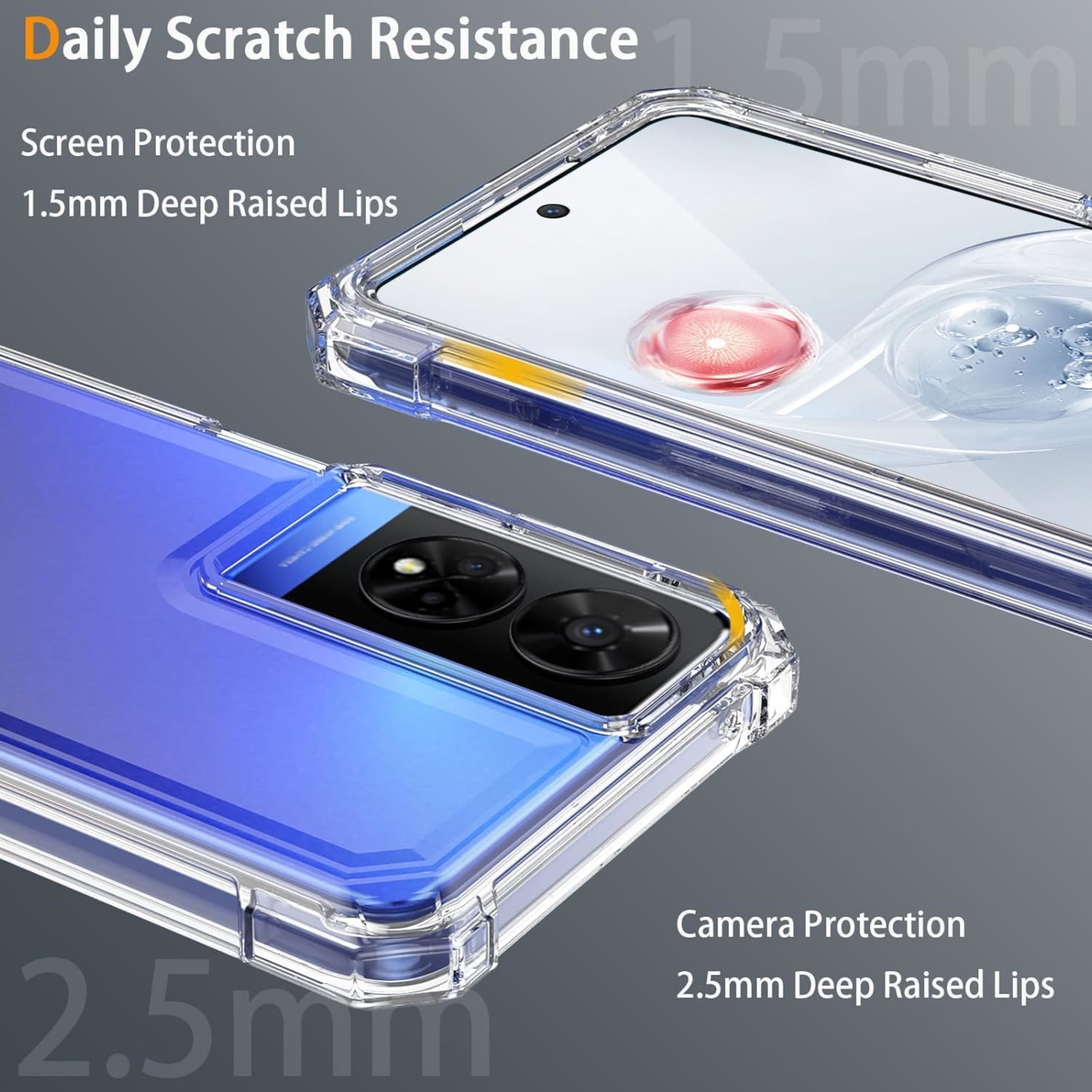 Xpression Phone Case For Cricket Debut S3 Full-Body Clear Dual Layer Hybrid Case Slim, Drop-Proof TPU Hard PC, Durable Corner Front Bumper Protector Cover, Transparent