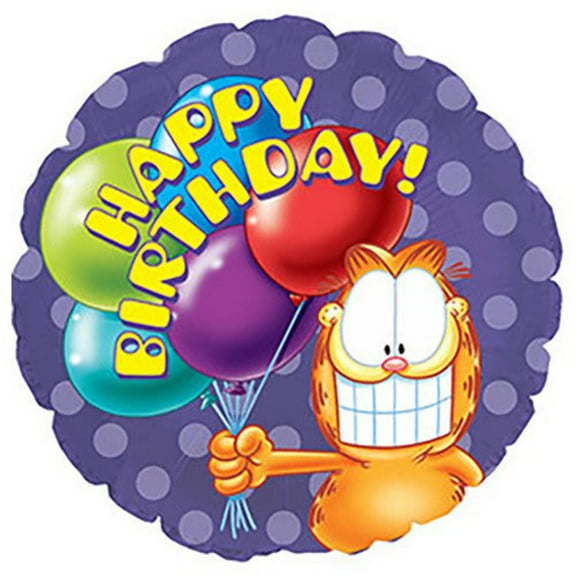 17 inch Garfield Birthday Balloon CTI Foil Mylar Balloon - Party Supplies Decorations