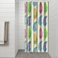 thumbnail image 3 of Boho Retro Earthy Shower Curtain 36x72 Inches Quick-Dry Polyester Curtain with Plastic Hooks Tribal Aesthetic Style, 3 of 5