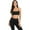 Black, variant on OSOLU Womens Y Back Sports Bra Padded Racerback Low Impact Spaghetti Thin Strap Workout Yoga Bra Workout Sports High Support Comfortable Bralettes Black M