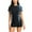 BlueB, variant on QNANSPI Swimsuit One Piece for Women, One Piece Swimwear for Ladies, Womens Print Short Sleeve Modest Swimsuit