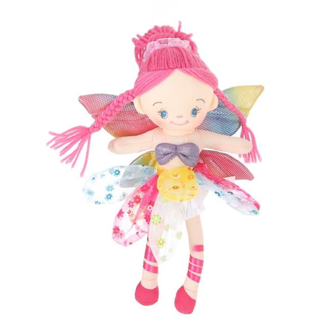 Giftable World MM08 12 in. Plush Haired Fairy Doll Pink