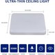 thumbnail image 2 of Lámpara de techo LED cuadrada de 30 W, IP54, resistente al agua, 2700 lm, 6500 K, luz blanca fría, para baño, cocina, pasillo, balcón, 25 cm [Clase energética E], 2 of 5