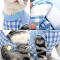 thumbnail image 2 of Plaid Cat Recovery Shirt Breathable Kitten Recovery Clothes Cat Recovery Suit, 2 of 10