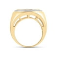 thumbnail image 3 of FB Jewels 10kt Yellow Gold Mens Round Diamond Circle Frame Cluster Ring 1/2 Cttw Size 8, 3 of 4