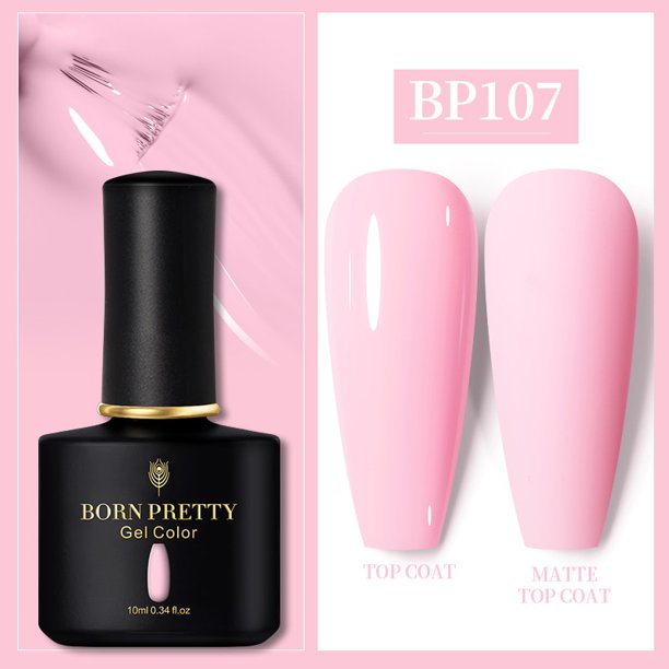 BORN PRETTY 10ml Gel Nail Polish Red Nude Nail Gel Semi Permanent Solid Nail Gel Varnish Soak Off UV Gel for Base Top Coat Gong Bohan LED