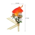 thumbnail image 2 of 6uds Novio Ojetes Lirio Ojetes Alfileres para Hombres Boda Ceremonia Aniversario Formal Cena Fiesta Naranja, 2 of 5